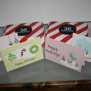 Two Boxes 36 Count Christmas Cards (72)